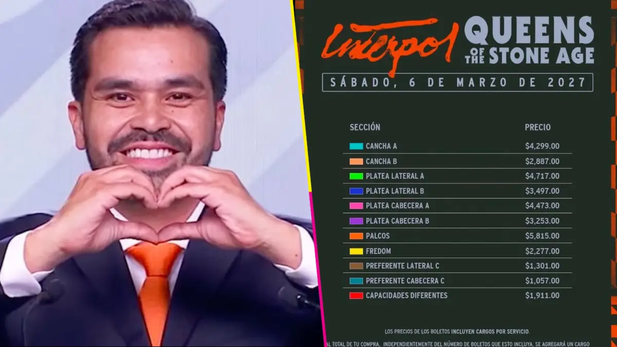 Máynez denuncia altos precios en boletos para Interpol y Queens of the Stone Age